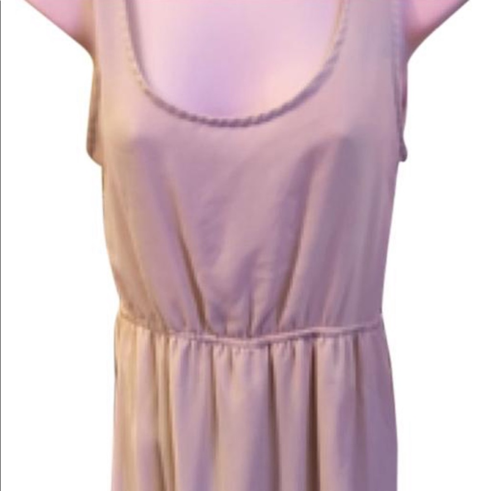 Nude long casual dress